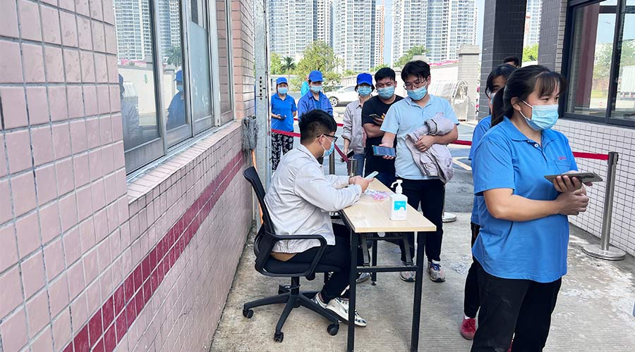 迅速防疫！金環(huán)電器積極配合醫(yī)護(hù)人員上門測(cè)核酸！