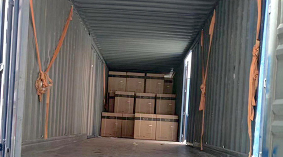 100臺12kg滾筒衣服烘干機裝柜完畢！順利出貨